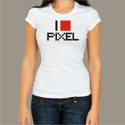 Koszulka damska - I love pixel